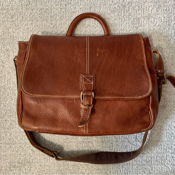 L.L. Bean Bags Ll Bean Leather Satchel Crossbody Bag Poshmark